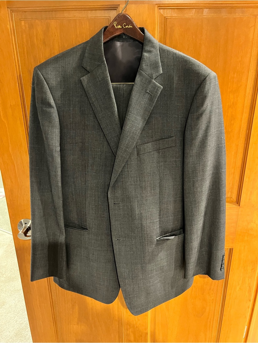 Jones New York Charcoal Gray Men's Single-Breasted Suit Jacket